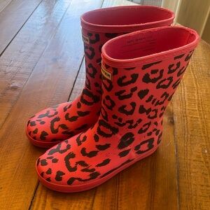 Kids Animal Print Hunter Boots